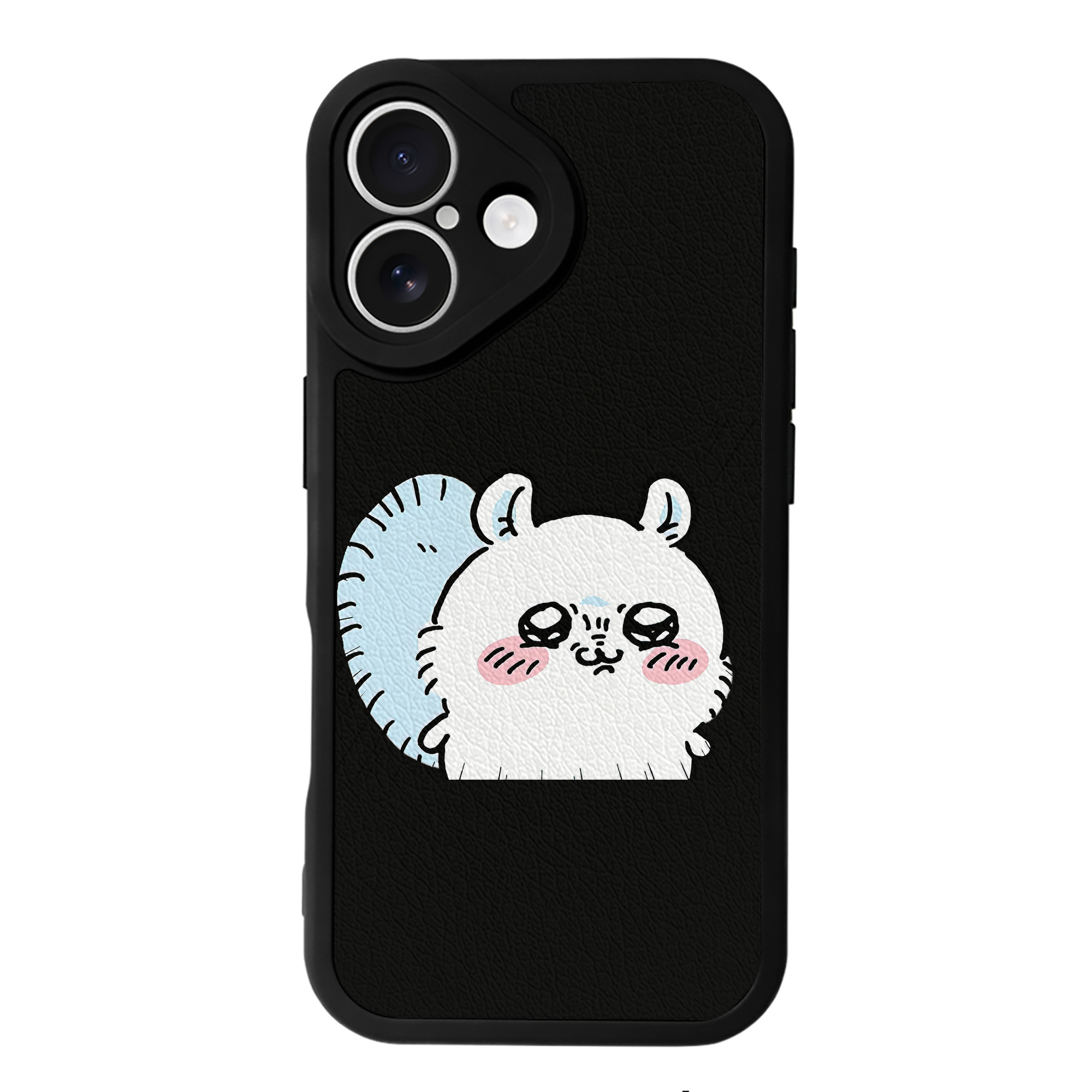 （画像用） ちいかわ モモンガ Chii-kawa Momonga 【iPhone 16シリーズ対応】シリコンスマホケース（レザー調） 材質：シリコン